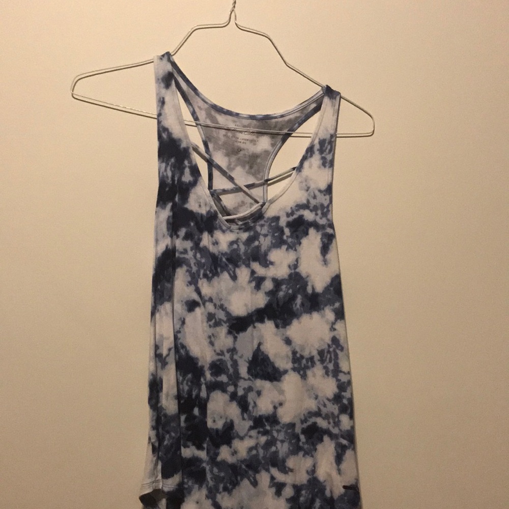 Blue tie dye Hollister tank